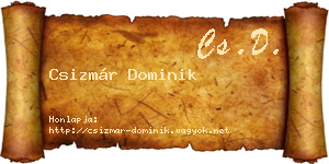 Csizmár Dominik névjegykártya