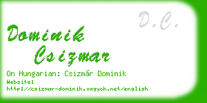 dominik csizmar business card